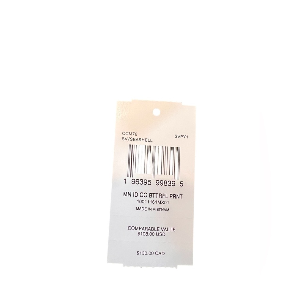 Coach NWT gorgeous Mini Skinny ID Case
With Butterfly Print in silver/seashell - Picture 7 of 8